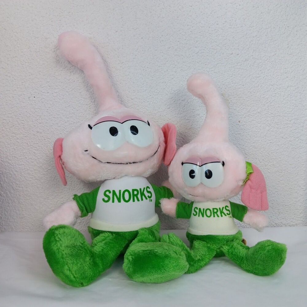 Vintage Snorks Casey Kelp Plush 1980s Hanna Barbera Applause Stuffed Toy Lot